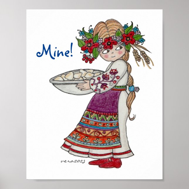 Min! Ukrainukrainska perogies Pyrohy Varenyky Pier Poster (Framsidan)