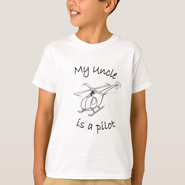Min Uncle är ett pilot- T-shirt (Framsida)
