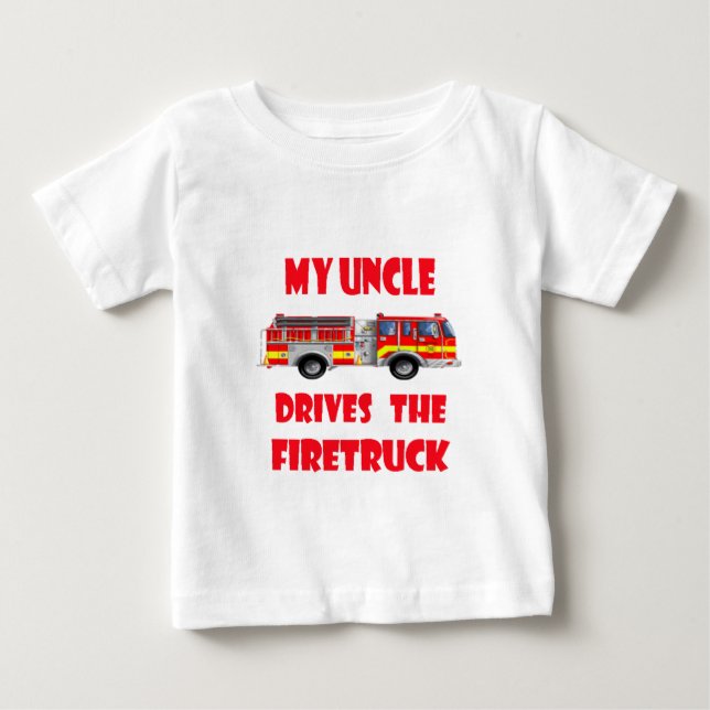 Min Uncle Körning firetrucken Tee (Framsida)