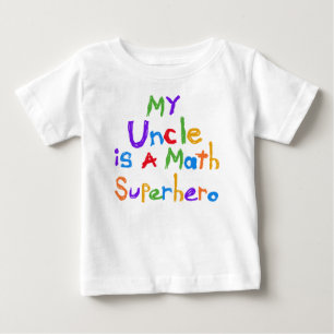 Min Uncle Math Superhero T-tröja och gåvor Tee Shirt