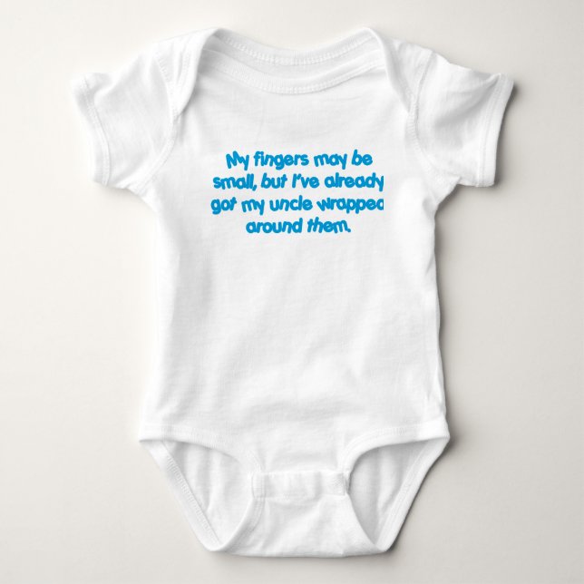 Min uncles Wrapped (blått) Tee Shirt (Framsida)