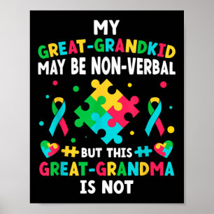 Min Underbara barnunge Autism Underbar farmor Auti Poster