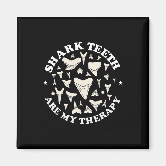 Min underbara haj Teeth är min terapidjur Fossil H Magnet (Framsidan)