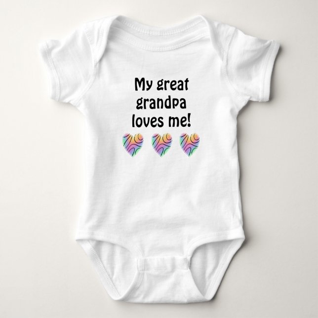 Min Underbara morfar Kärlek Me Baby Bodykostym T Shirt (Framsida)