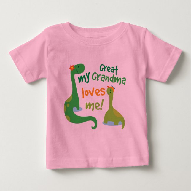 Min underbara mormor älskar mig dinosauren tee (Framsida)
