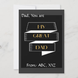 Min Underbara Pappa enkla textdesign Julkort