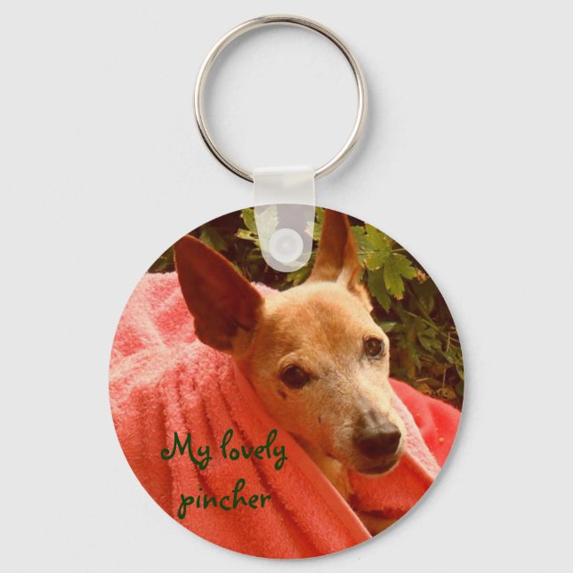 Min underbara pincher nyckelring (Framsida)