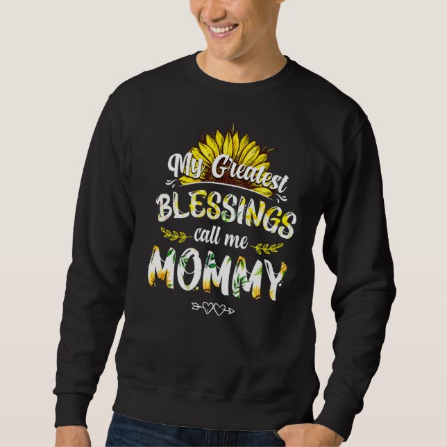 Min Underbarare välsignelse kallar mig Mamma Mor i Lång Ärmad Tröja (Framsida)
