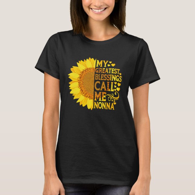 Min Underbarare välsignelse kallar mig Nonna Mor's T Shirt (Framsida)