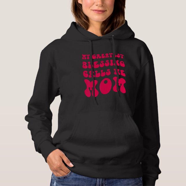 Min Underbarare välsignelse ringer mig Mamma Vinta T Shirt (Framsida)