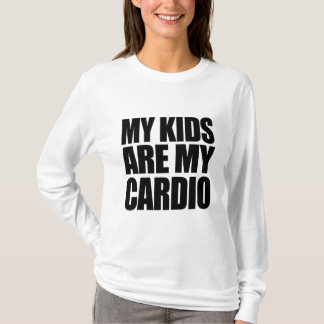 Min ungar är min Cardio kvinna långärmadskjortan Tröja
