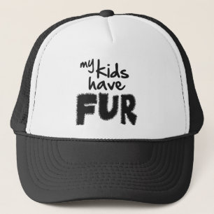 Min ungar har päls truckerkeps