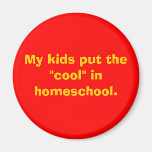 Min ungar satte "det kallt" i homeschool. magnet