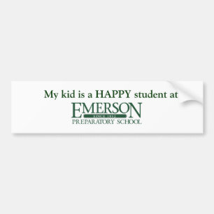 Min unge är en LYCKLIG student på Emerson Bildekal