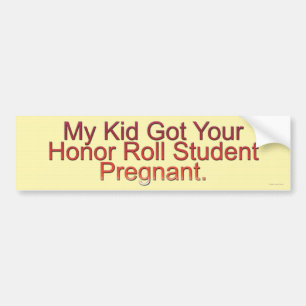 Min unge fick din hederrullstudent gravid bildekal