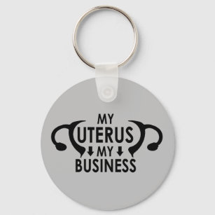 Min Uterus My Business Keychain Nyckelring
