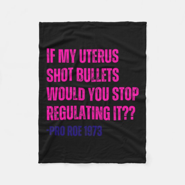 Min Uterus Shot Bullets Pro Choice Feminist Fleecefilt (Framsidan)