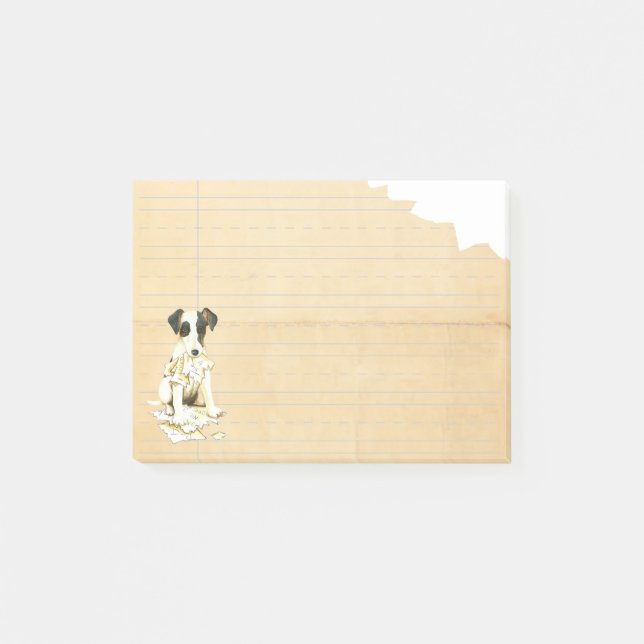 Min utjämnade fox Terrier AE-affär Post-it Block (Framsida)