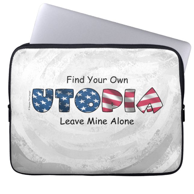 Min utopi laptop sleeve (Framsidan)