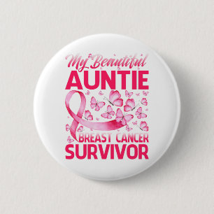 Min vackra Auntie Bröstcancer överlevande Butterf Knapp