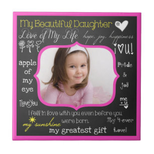 Min vackra dotter Ceramic Photo Tile Kakelplatta