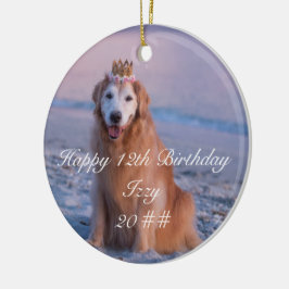Min vackra Hund Anpassningsbar Birthday Ceramic Or Julgransprydnad Keramik