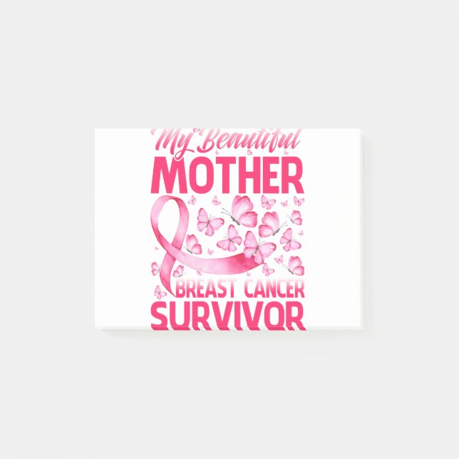 Min vackra Mor Bröstcancer överlevande Post-it Block (Framsida)
