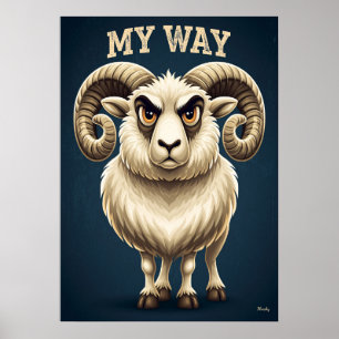 Min Väg Ram – Rollig Tecknad Karaktärsdesign Poster