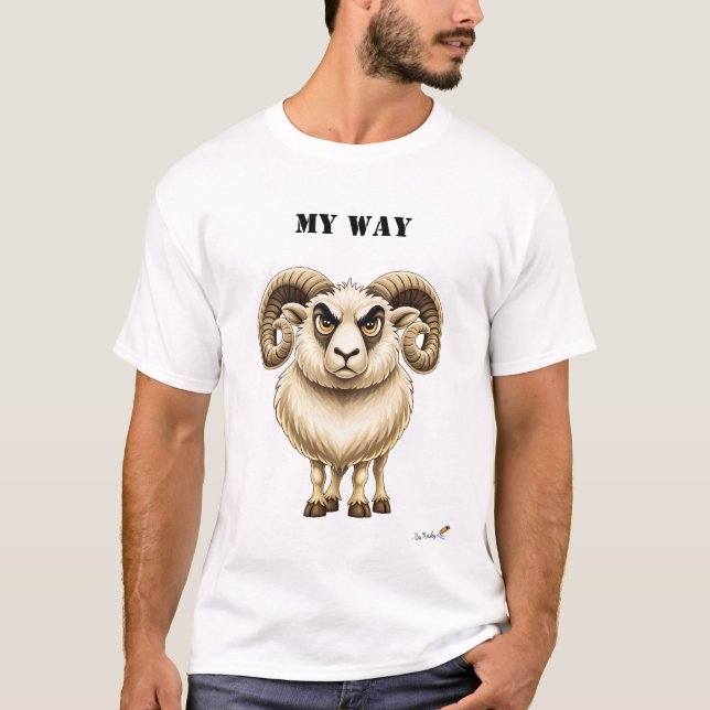 Min Väg Rolig Vädur T-Shirt (Framsida)