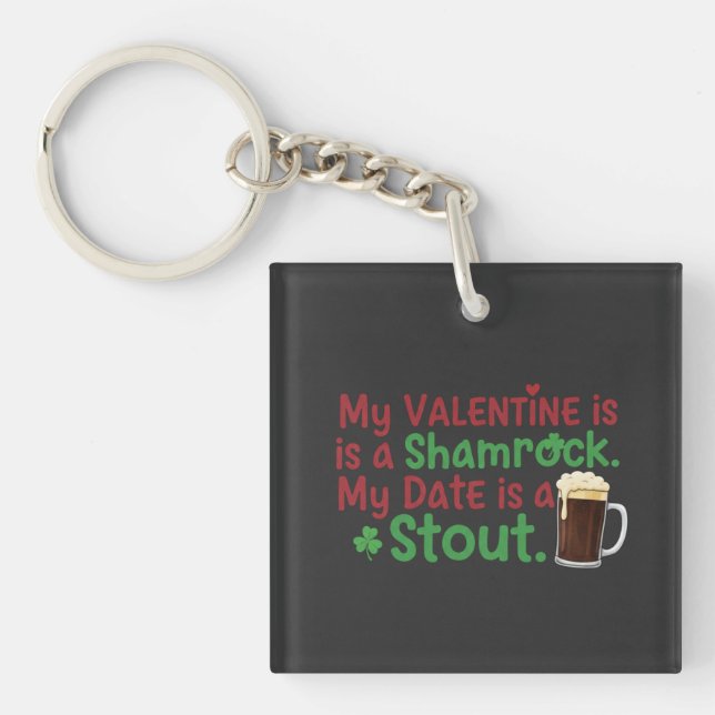Min valentin är en Shamrock Rolig St. Patrick's Da (Framsidan)