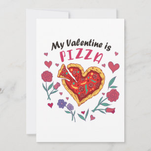Min valentin är Pizza Inbjudningar