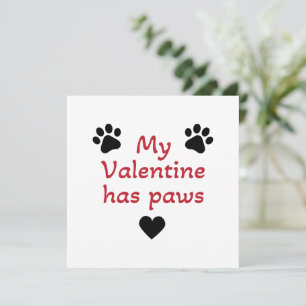 Min valentin har tassar kort