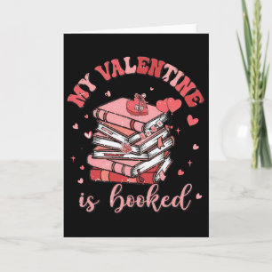 Min Valentine är bokad kärlek läsning bokälskare Kort