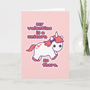 Min Valentine är en Unicorn Helgkort