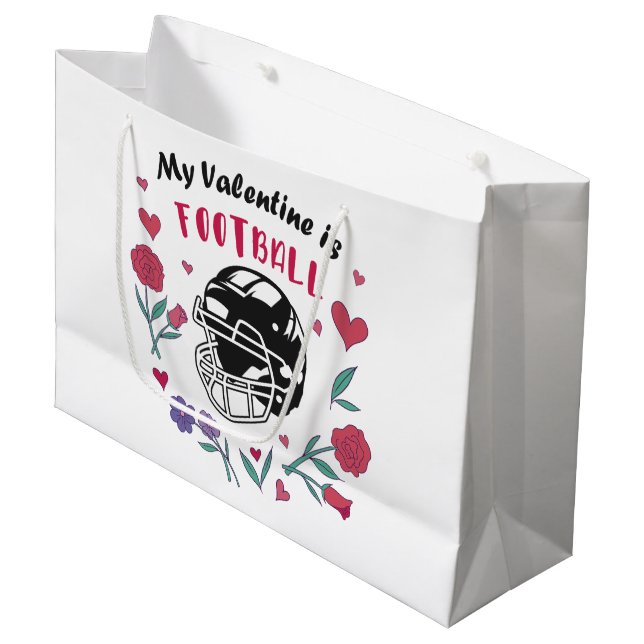 Min Valentine är Football Affärskort Napkins T-S (Framsidan Vinklad)