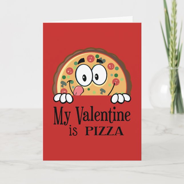 Min Valentine är Pizza Helgkort (Framsida)