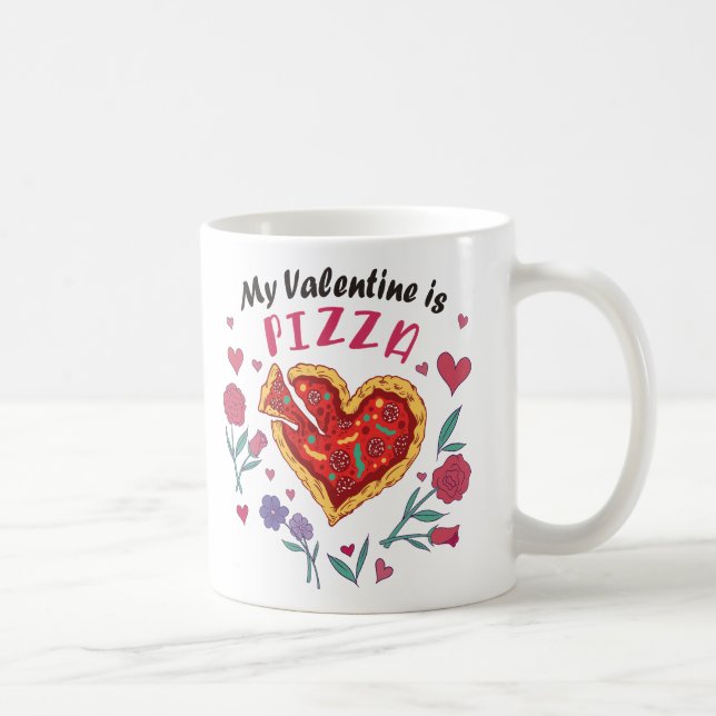 Min Valentine är Pizza-inbjudan Kaffemugg (Höger)