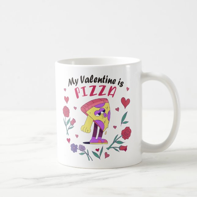 Min Valentine är Pizza-inbjudan Kaffemugg (Höger)