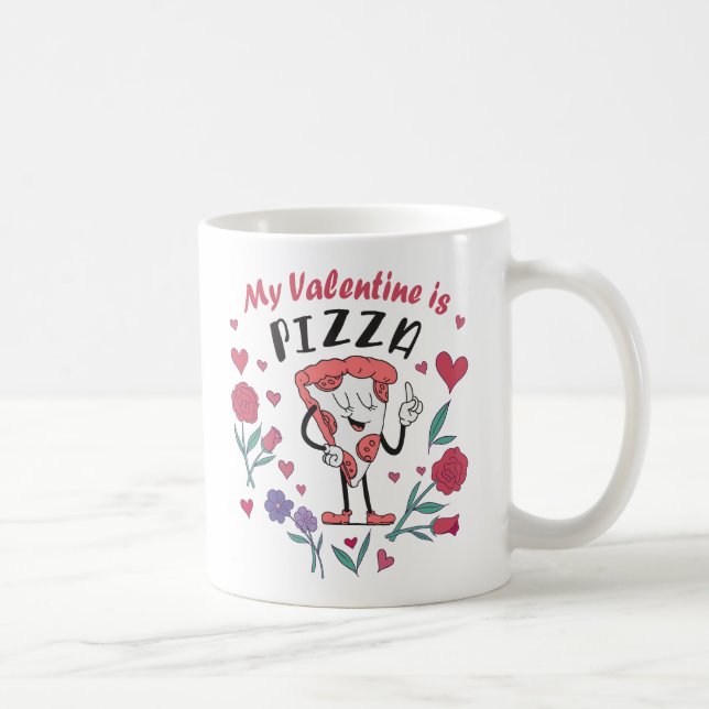 Min Valentine är Pizza-inbjudan Kaffemugg (Höger)