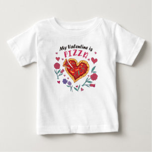 Min Valentine är Pizza-inbjudan Magnet T Shirt