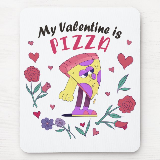 Min Valentine är Pizza-inbjudan Musmatta (Framsidan)