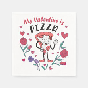 Min Valentine är Pizza-inbjudan Pappersservett