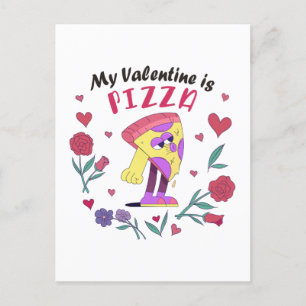 Min Valentine är Pizza-inbjudan Vykort