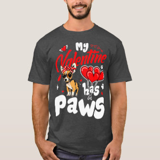 Min Valentine har Tass Chihuahua Hundälskare Valen T Shirt