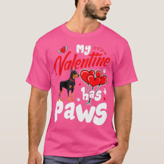 Min Valentine har Tass Doberman Hundälskares Valen T Shirt