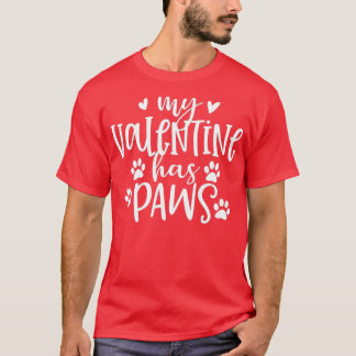 Min Valentine har Tass Funny Cat Hund älskare Vuxe T Shirt