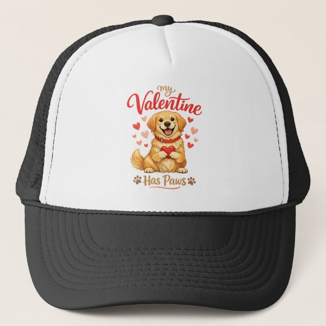 Min Valentine Har Tass Hundälskare Keps (Framsida)