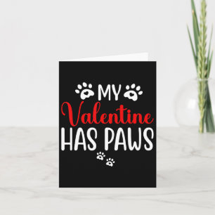 Min valentine har tassar Rolig katt hund älskare 2 Kort