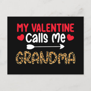 Min Valentine kallar mig Grandma Leopard Buffalo Vykort