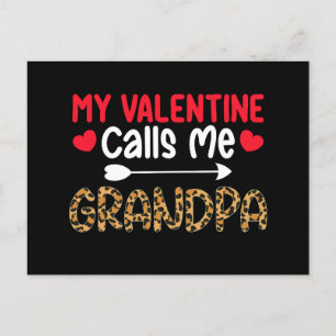 Min Valentine kallar mig Grandpa Leopard Buffalo Vykort